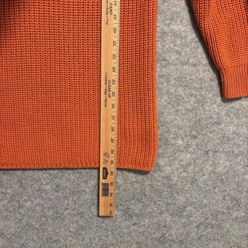 Wilfred Sweater Dress Womens XS Orange 100% Merino Wool Chunky Kint Aritzia